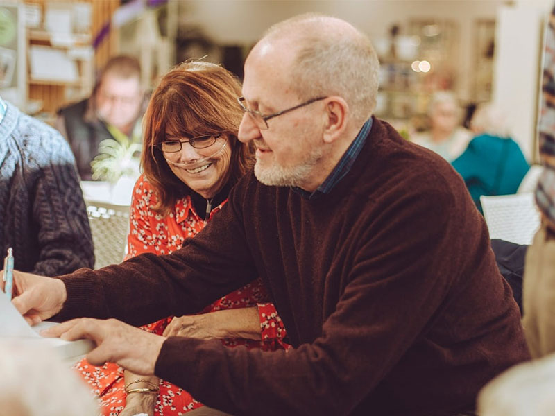 Couple doing finances