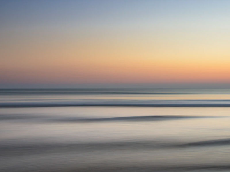 Serene sunset on beach