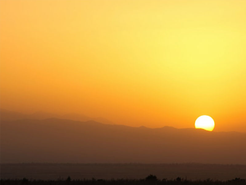 Sunset over mountains